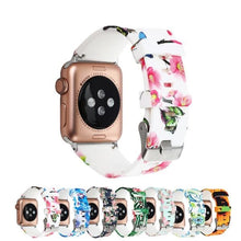 Load image into Gallery viewer, Apple Watch's Soft Silicone Floral Band