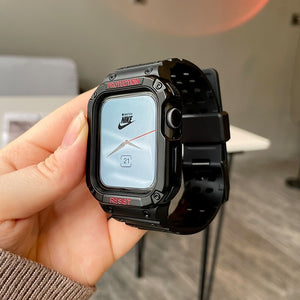 Watch Band With Case For Apple Watch