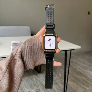 Watch Band With Case For Apple Watch